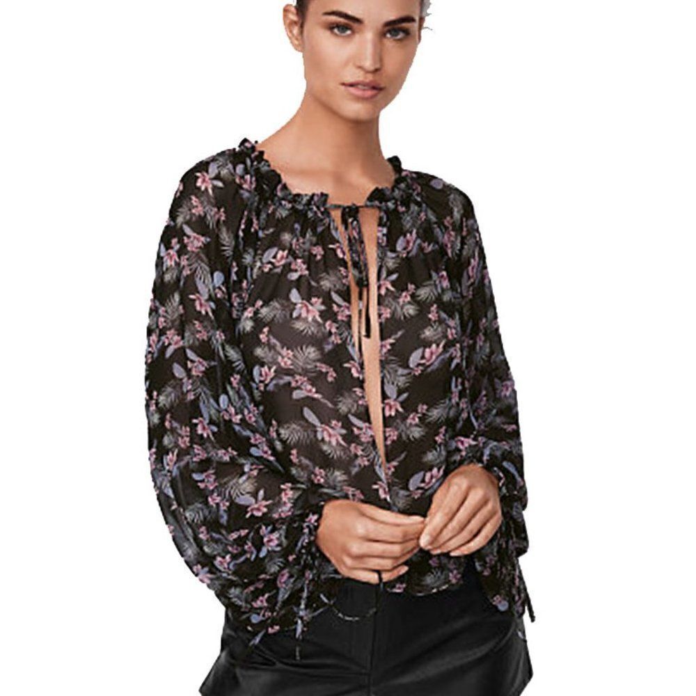 Victoria's Secret Chiffon Teddy Duster Floral